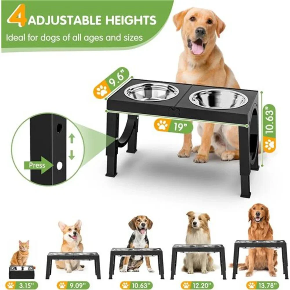 Elevated Dog Bowls Large Breed Raised Dogs Bowl Stand Large/Medium Sized